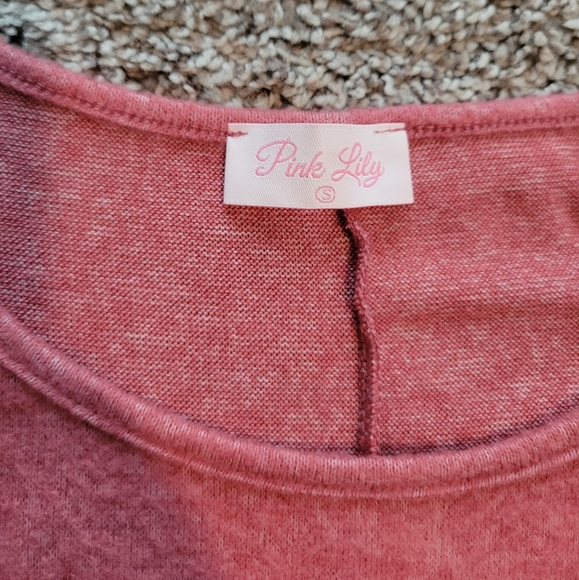 Pink Lily Pink Colorblock Sweater- - Picture 6 of 7